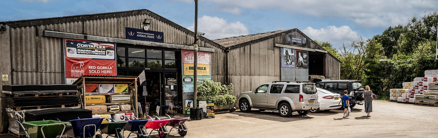 Animal feeds store from outside
