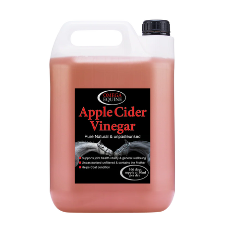 Omega Equine Apple Cider Vinegar container on a white background