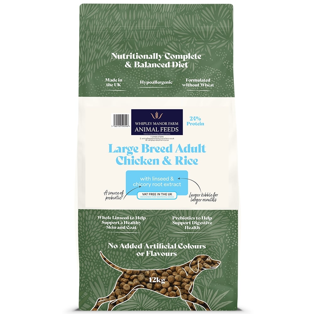 WMF Dog Large Breed Adult Chicken 12kg – Whipley Manor Farm